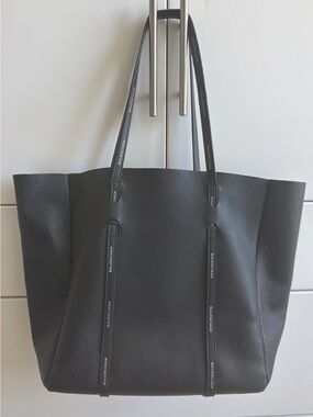 Balenciaga Black Leather Tote Bag